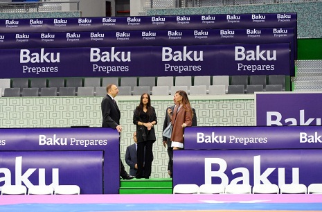 Ilham Aliyev, his spouse review Heydar Aliyev Sports Palace after major overhaul - PHOTOS